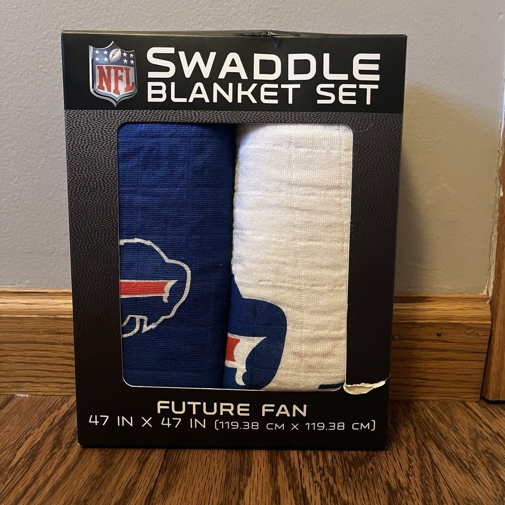 Buffalo Bills Swaddle Blanket Set Football NFL Swaddle‎ Blanket Future Fan NEW